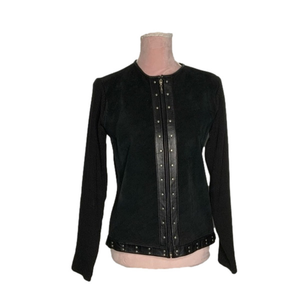 ESCAPADE leather suede and‎ silk gorgeous jacket. - Picture 1 of 14